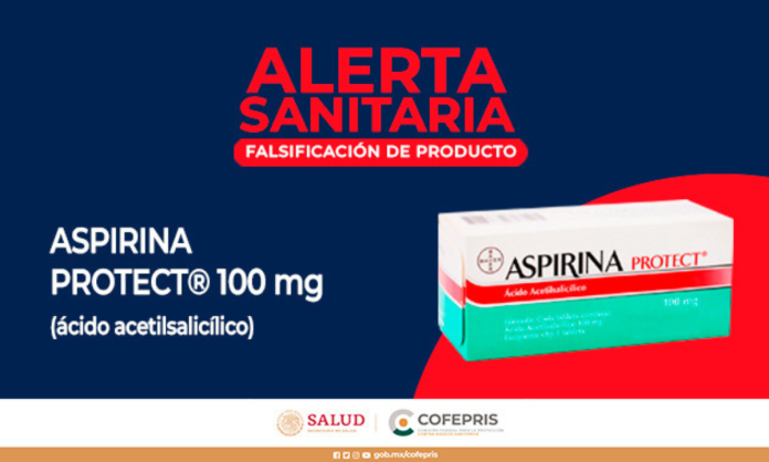 Cofepris alerta sobre Aspirina Protect falsa