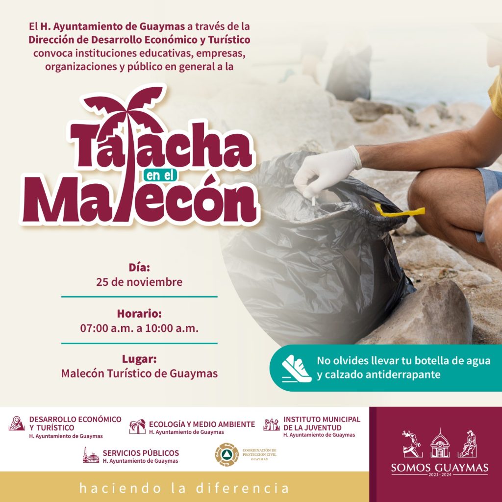 Habrá “Talacha en el Malecón” este 25 de noviembre, invitan a participar