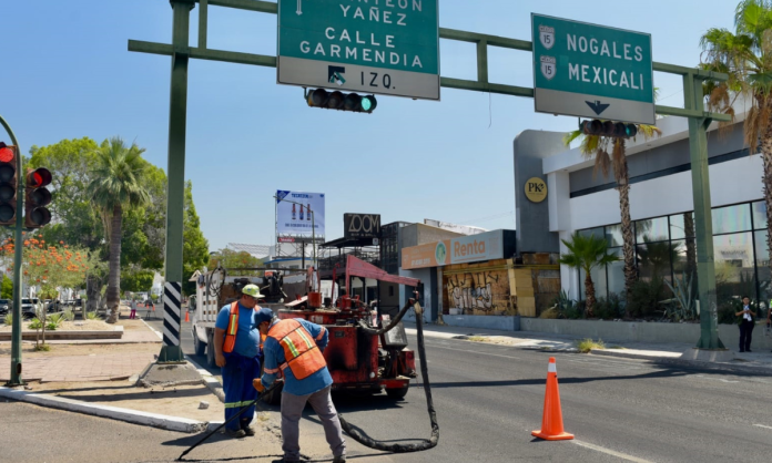 Aplica Ayuntamiento de Hermosillo mantenimiento a vialidades principales